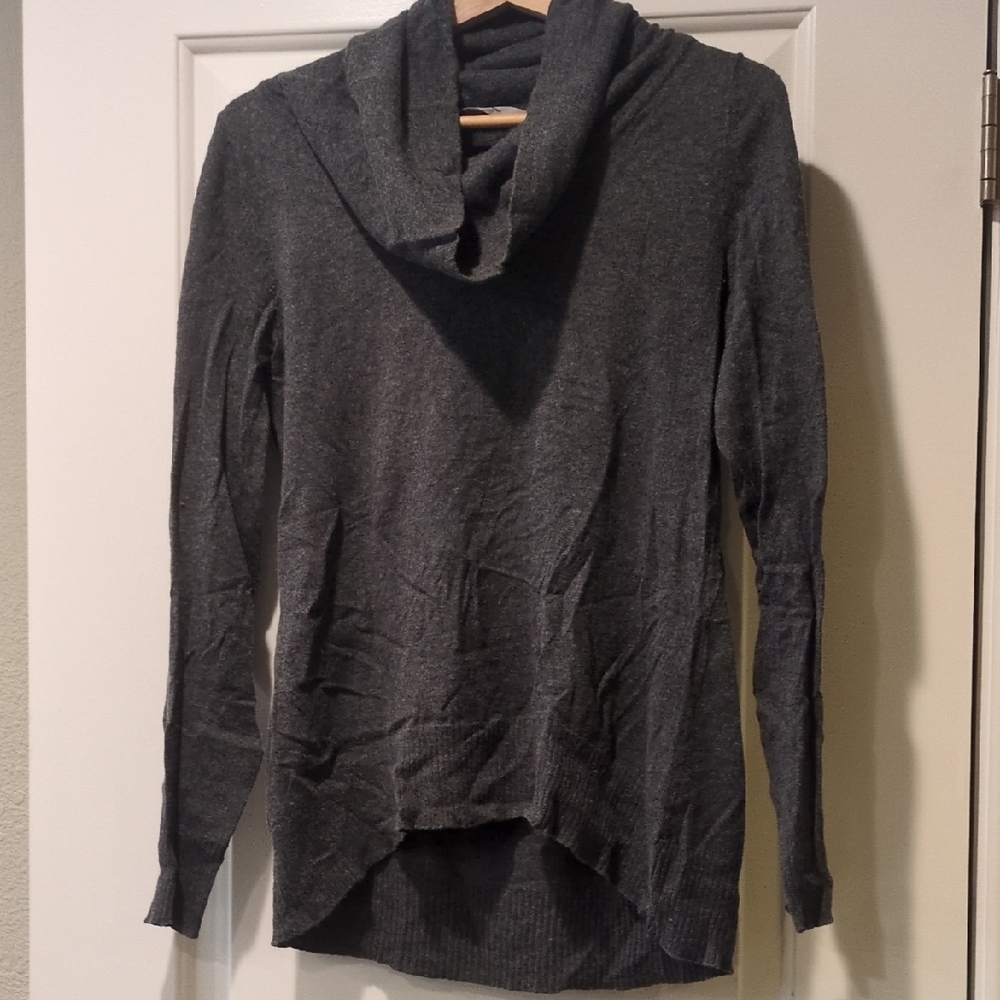 Athleta Charcoal Cowl Neck Sweater